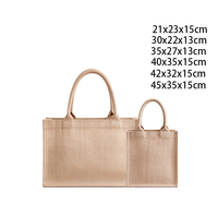 Sacs en toile de jute les plus vendus, différentes tailles, logo personnalisable, sac de shopping en jute, pochette en lin réutilisable, à utiliser pour les courses, les fêtes, les mariages