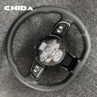 Volant sport en cuir amélioré adapté aux Volkswagen Mk5 Gt Scirocco Jetta Tiguan T6 Passat B6 B7 Golf Polo Passat MK7