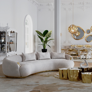 Sofá de Estilo Vintage y Contemporáneo Inspirado en el Circo, Latón Pulido, Cuero, Elegancia Atemporal, Sofá para <span class=keywords><strong>Sala</strong></span> de Estar - Product Image 2