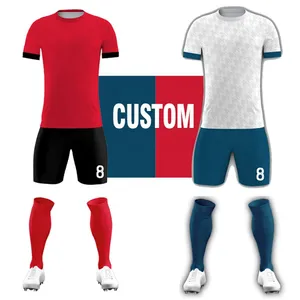 Conjunto de Camiseta de Fútbol Transpirable Personalizada, Uniforme de Fútbol con Nombre y Número, Diseño de Chevron, Ropa Deportiva Unisex WLY - Product Image 6