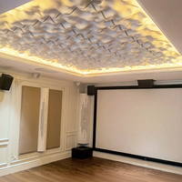 Panneaux diffuseurs acoustiques insonorisants en polyester multi-tissus à réflexion équilibrée pour home cinéma, design moderne, modèle 3D