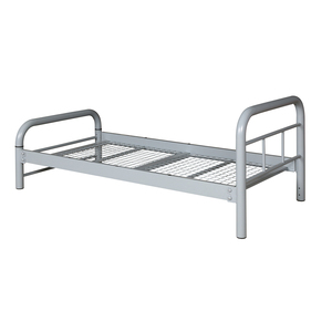 <b>Single</b> Metal Steel Spring <b>Bed</b> Frame with Headboard for Commercial School Dormitory Hospital Apartment Furniture Use - Product Image 4