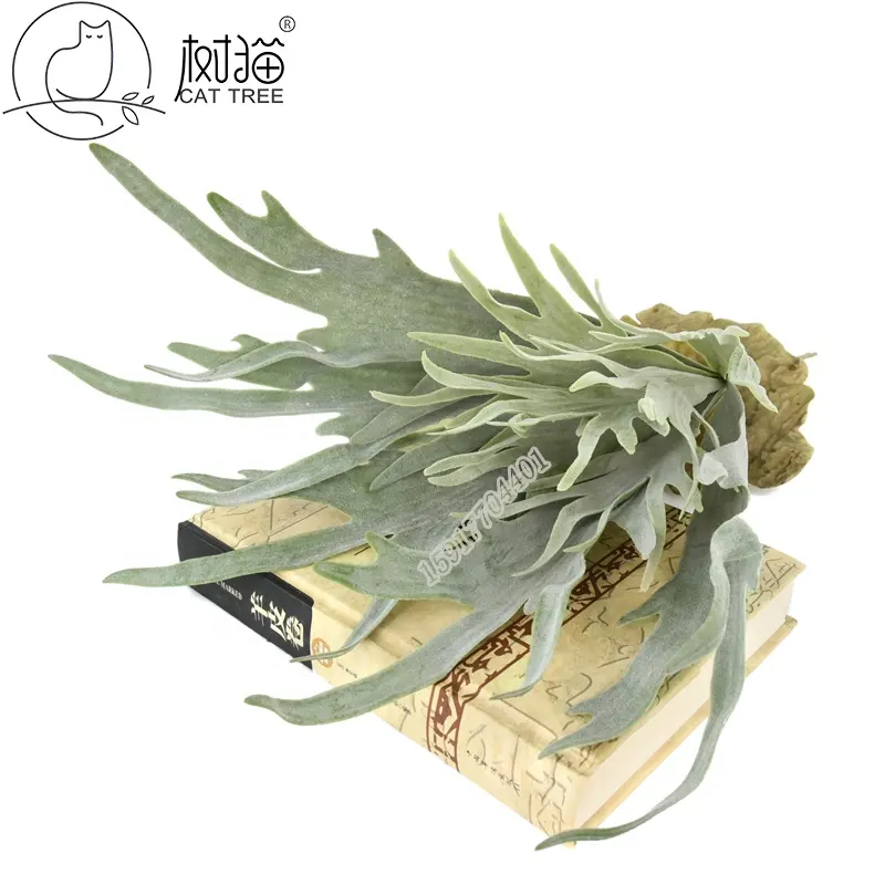 Factory sale plastic plant large succulent artificial staghorn fern plant for garden decoration