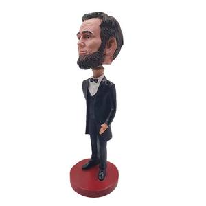 Direct <b>Supply</b> From Handicraft Factory Lincoln Resin Cheerful Custom Bobble Head Figurine Ideal Cross-Border <b>Office</b> Decoration - Product Image 4