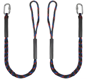 5 feet Botepon 2-Piece Dock Line Bungee Cords Essential Boat Accessories for Men Great Boating Gifts - Product Image 1