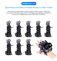Kit d'enseignement éducatif Gihand DIY : Ensemble de main robotique bionique sensorielle et de mini-bras robotique