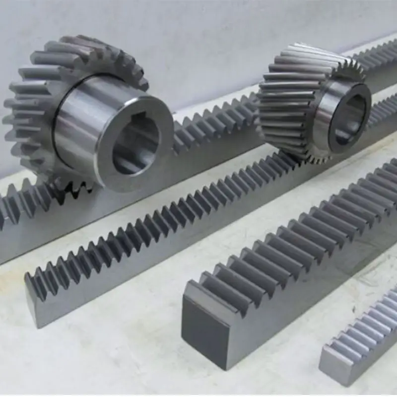 Presisi tinggi kustom dibuat Cnc M1 Helical Spur lurus bulat baja MODUL 1 gel rak gigi dan Pinion