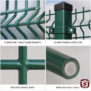 ISO No arrampicata saldato V 3D rete metallica <span class=keywords><strong>recinzione</strong></span> giardino fabbrica <span class=keywords><strong>traliccio</strong></span> PVC pannelli <span class=keywords><strong>a</strong></span> buon mercato zincato 3D <span class=keywords><strong>recinzione</strong></span> per protezione - Product Image 3