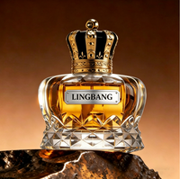 Exclusivo y Creativo Frasco de Perfume de Cristal Transparente de 50ml 100ml, con Atomizador y Caja de Empaque
