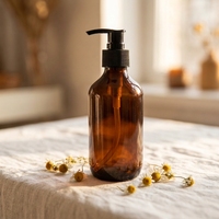 Flacon pompe rechargeable en PET ambré, vide, pour cosmétiques (shampoing, savon liquide, gel douche), idéal pour les voyages et la salle de bain