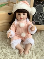 Poupée Reborn de 33 cm, membres en vinyle, corps en tissu doux, peinte à la main, réaliste, poupée nouveau-né fille, jouet pour enfants