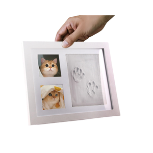 Offre Spéciale animal de compagnie main et pied imprime cadre photo en gros imprime <span class=keywords><strong>argile</strong></span> main et pied imprime bricolage cadre photo creux animaux empreintes - Product Image 1