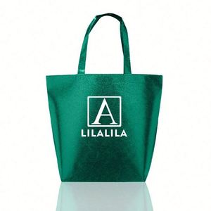 Bolsa de Compras de Tela No Tejida Laminada Ecológica al por Mayor, Personalizada con Impresión, Reutilizable, Metálica, con Logotipo Personalizado - Product Image 3