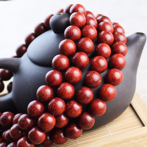 Zambian Bloodwood 108 Bead 10mm Buddhist Prayer Bracelet Chinese Style Unisex Jewelry - Product Image 3