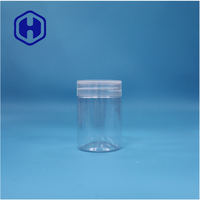 Pot rond transparent de stockage d'aliments pour animaux de compagnie pour collation biscuit chocolat plus étanche sans BPA de qualité alimentaire