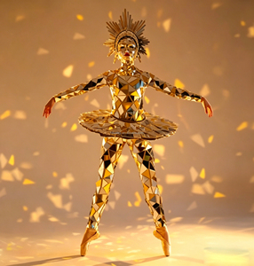 Traje <span class=keywords><strong>de</strong></span> Ballet <span class=keywords><strong>para</strong></span> Niña con Diadema, Falda <span class=keywords><strong>de</strong></span> Bloques <span class=keywords><strong>de</strong></span> Color, Atuendo <span class=keywords><strong>de</strong></span> Lujo <span class=keywords><strong>para</strong></span> Espectáculos y Presentaciones en Escenario - Product Image 6