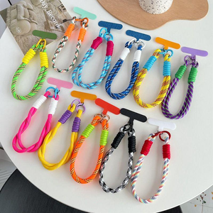 Cordon de poignet mains libres en polyester tressé, couleur personnalisable, réglable, pour iPhone Samsung <span class=keywords><strong>Mobile</strong></span>, directement de l'usine OEM - Product Image 1