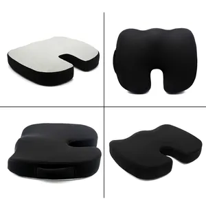 Seat Cushion Orthopedic Custom Cooling Car Seat Cushion Memory Foam Gel Cushions Outdoor Orthopedic Memory Foam Gel Seat Cushion 100% Polyester Knitted