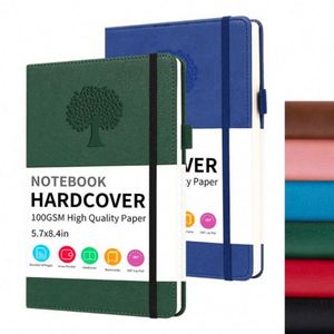 Cuaderno de Cuero Personalizado Promocional con Tapa Dura, Grabado en Relieve, Forro de PU, Encuadernación Personalizada, Correa Elástica y Bolsillo - Product Image 2