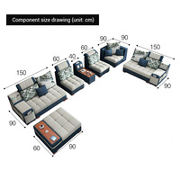 Nouveau Design Fauteuil Canapé d'Angle Moderne en Tissu pour la Maison avec Haut-Parleur Bluetooth – Vente Flash, Excellent Prix de Gros, Fabrication Sur Mesure