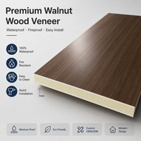 Panneau de revêtement mural décoratif de luxe en bambou grain foncé Wenge, cristal de carbone 3D côtelé