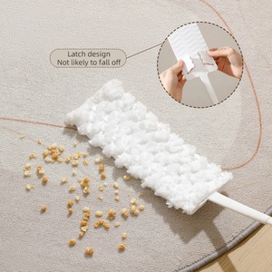 New Customized Household <b>Duster</b> Dusting Kit White Underbed <b>Floor</b> Cleaning Tool With Flexible Pp Handle - Product Image 2