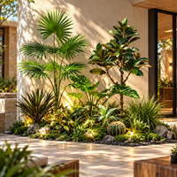 Arrangement de plantes artificielles prêt à poser, végétation artificielle commerciale pour aménagement paysager de centres commerciaux, restaurants, cafés, villas, salles d'exposition, décoration