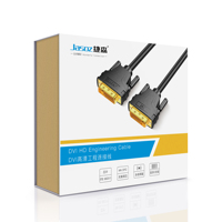 Cable DVI Macho a Macho Digital 1080P de 25M/30M con Revestimiento de PVC, Conductor Chapado en Oro, Caja Negra para HDTV y Computadora