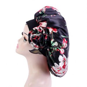 Bonnet en satin réglable pour tous les jours, voyage et loisirs, avec motif floral et accessoires - Product Image 5