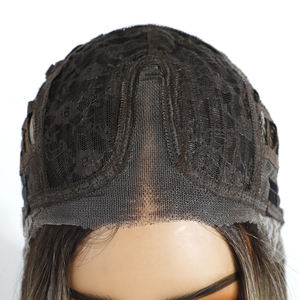 Peluca Sintética con Frente de Encaje, Color con Mechas, Fibra Resistente al Calor, Sin Llama, Futura Sintética HD, Encaje sin Pegamento, Peluca Sintética de Lujo - Product Image 5