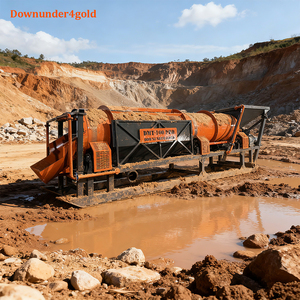 Planta de Lavado de Oro Portátil de 100~150 Toneladas/Hora con Proceso de Separación Multietapa, Trommel de Oro para Cribado de Minerales para Minería de Oro en Ríos - Product Image 1