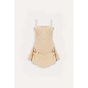 ชุดเดรสยาวทรงเอ็มไพร์ คอแบบผูกหลัง แขนพอง แต่งโบว์  สำหรับงานกลางวัน ไซส์ XL สำหรับฤดูใบไม้ผลิ รุ่น Tatiana for Cream - Product Image 2