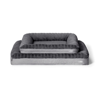 Coussin pour chien à faible hauteur avec rembourrage confortable, en fourrure de lapin super douce, matelas orthopédique pour chien, support personnalisé avec logo
