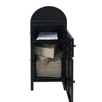 Boîte à colis en métal autoportante à 2 niveaux, boîte aux lettres extérieure verrouillable, grand meuble de rangement sécurisé pour lettres et colis pour la maison et le jardin