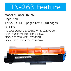 Cartouche de Toner de couleur Laser Compatible avec TN-263 TN263 Premium pour imprimante <span class=keywords><strong>Brother</strong></span> HL-L3210CW/<span class=keywords><strong>MFC</strong></span>-<span class=keywords><strong>L3750CDW</strong></span> etc TN263 - Product Image 2