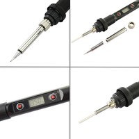 220V EU chauffe rapidement 80W LCD affichage numérique température réglable ensemble de fer à souder électrique Kit de réparation de soudage à souder