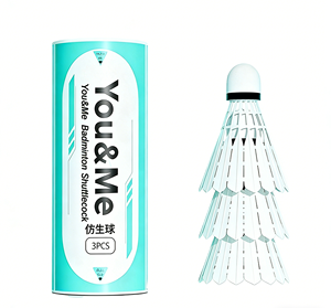 Vente chaude : Pack de 3 balles de <span class=keywords><strong>badminton</strong></span> professionnelles, durables, pour entraînement et loisirs en extérieur, en plastique et nylon. - Product Image 2