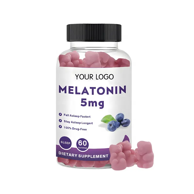 Ultra Melatonin Gummies doğal yabanmersini lezzet uyku kalitesi iyileştirme Melatonin Gummies