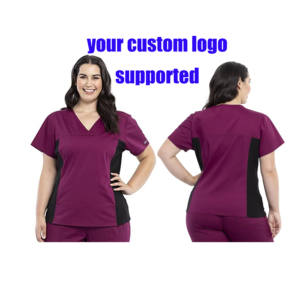 Uniformes médicaux d'hôpital à manches courtes de haute qualité Design Plus Size Scrubs Uniformes Ensembles Infirmières Top - Product Image 1