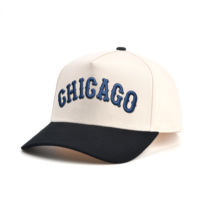 Casquettes de golf bicolores personnalisées avec logo brodé, casquettes de baseball à 5 panneaux, casquettes de baseball structurées pour hommes