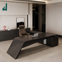 Bureau de direction de luxe, personnalisation disponible, fabrication originale, expédié entièrement assemblé, bureau noir au toucher doux