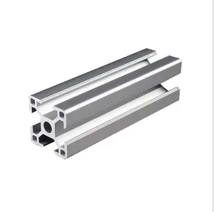 定制铝挤压型材1530 2020系列t型槽v型槽银色/黑色挤压铝型材