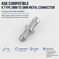 Connecteur métallique compatible KGK de type K 3 mm à 3 mm, pièces de rechange Cij KB-HCN0401
