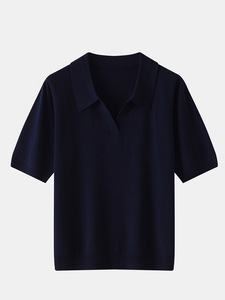 Acogedor Polo de punto de <span class=keywords><strong>lana</strong></span> <span class=keywords><strong>merino</strong></span> perfecto para capas o descansar <span class=keywords><strong>camiseta</strong></span> túnica holgada regalo de punto - Product Image 2
