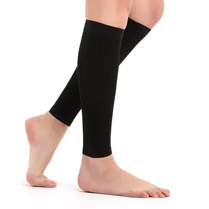 Meias de compressão para homens e mulheres, proteção de perna elástica esportiva