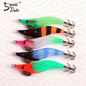 SquidDuke Japon Glitter tissu <span class=keywords><strong>2</strong></span>.5 # EGI Squid Jig bois crevettes calmar crochet leurre seiche eau salée pêche leurre nager appâts - Product Image 3