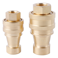 Raccords rapides hydrauliques en laiton de la série KZD de Poolke, raccords de haute qualité, norme ISO7241-1B, filetage BSPT, pression de 7 MPa, 3-750