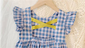 Vestidos Africanos para Niñas al por Mayor, Vestidos de Fiesta para Niños con Estampado a Cuadros - Product Image 3