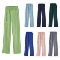 HZMNOI Pantalon tendance en tissu TRS avec fente latérale pour infirmière médicale Pantalon de gommage pour femmes