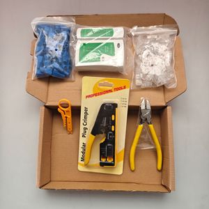 Ruihua Network Crimping Tool Kit Cat5 Cat6 Cat7 RJ45 Pliers With Connectors And Soft Case For <b>Telecommunications</b> Repair - Product Image 4